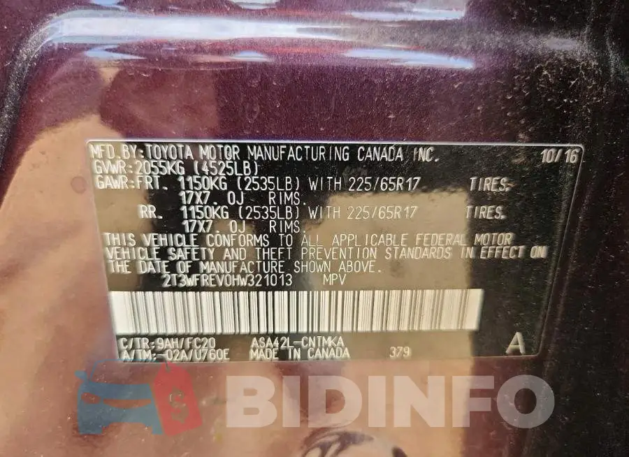 2T3WFREV0HW321013 Photo# 13