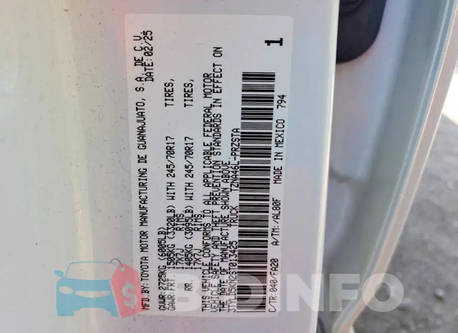 3TYLD5KN2ST013425 Photo# 13