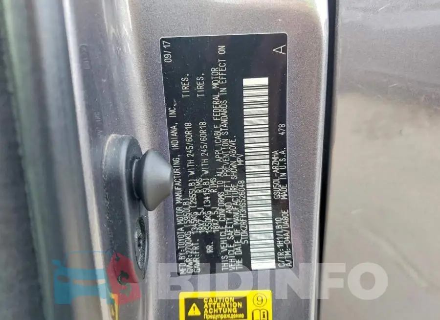 5TDKZRFH3HS526048 Photo# 13