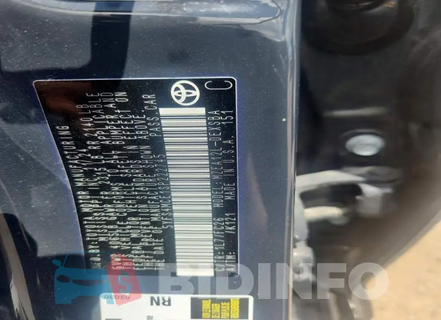 5YFS4MCE1SP222745 Photo# 13
