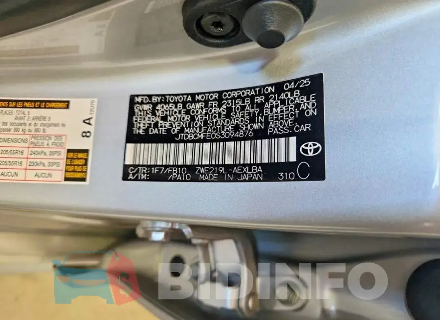 JTDBCMFE0S3094876 Photo# 12
