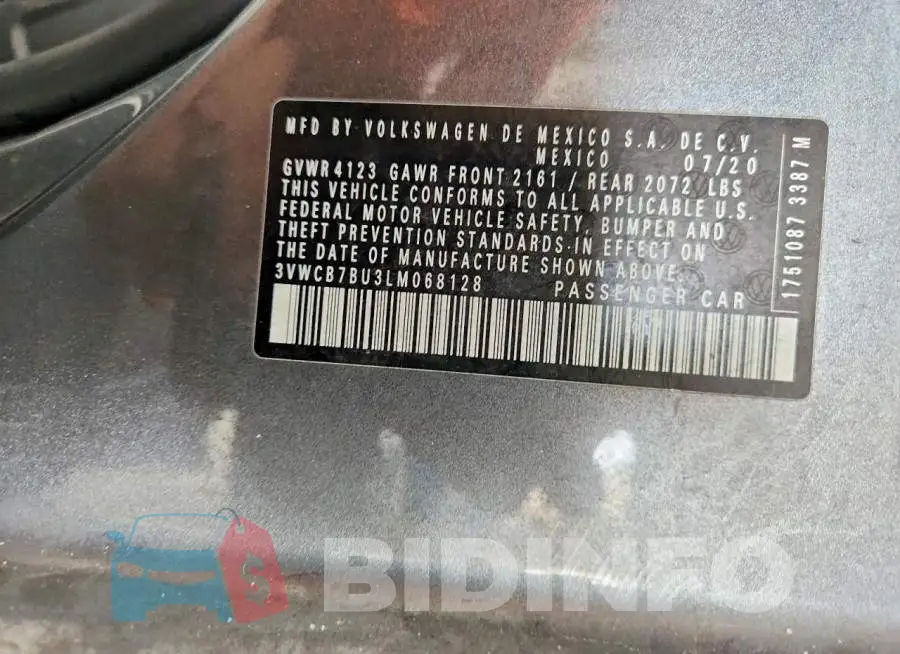 3VWCB7BU3LM068128 Photo# 12