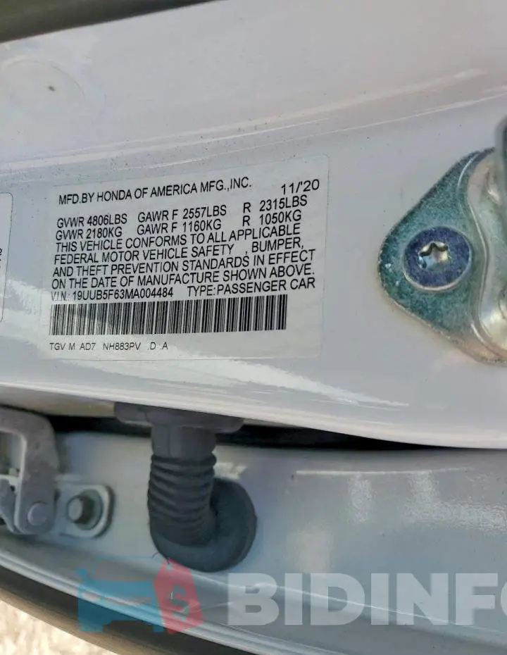 19UUB5F63MA004484 Photo# 12