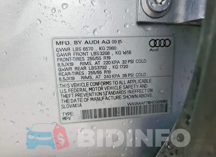 WA1AAAF78HD001066 Photo# 14