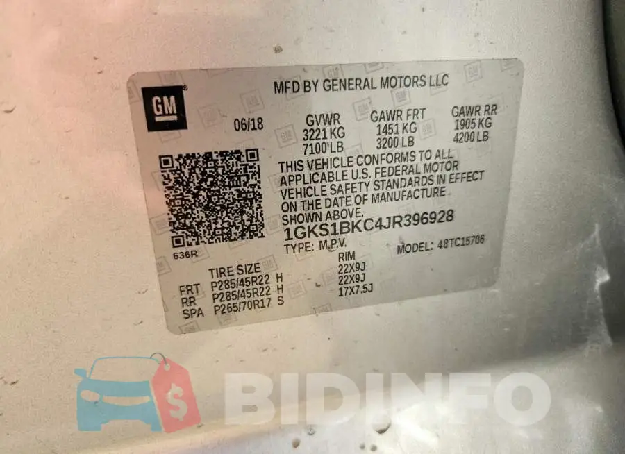 1GKS1BKC4JR396928 Photo# 13
