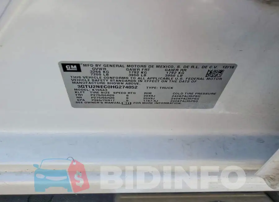 3GTU2NEC0HG274852 Photo# 12