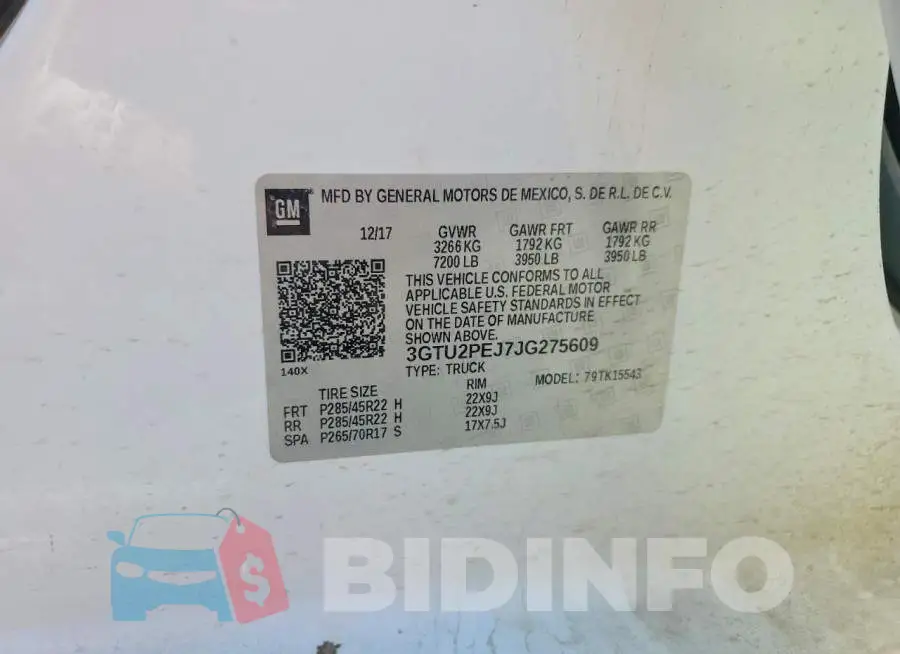3GTU2PEJ7JG275609 Photo# 12