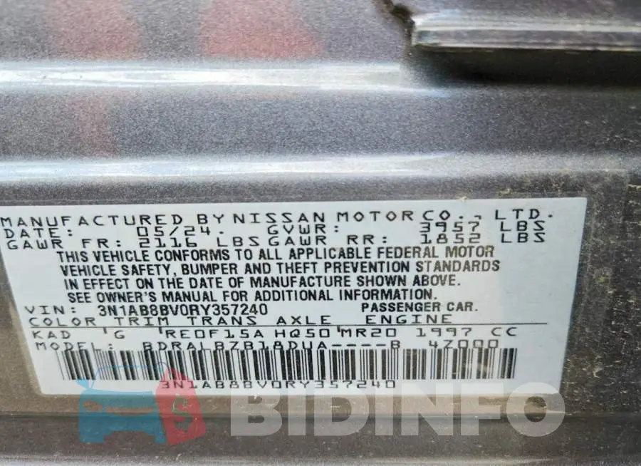 3N1AB8BV0RY357240 Photo# 12