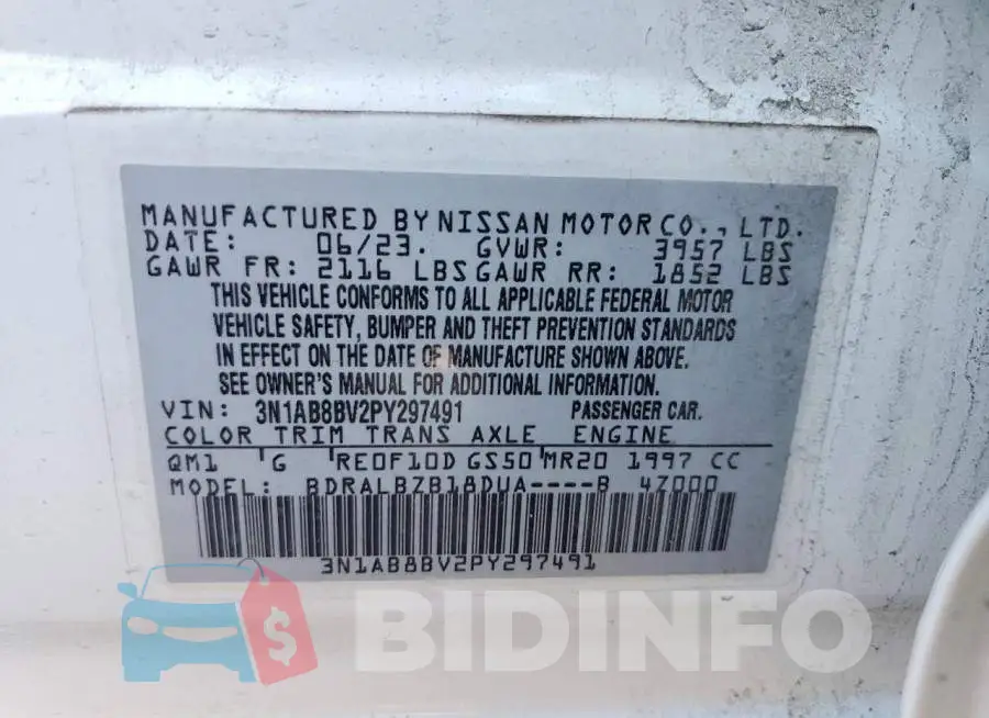 3N1AB8BV2PY297491 Photo# 12