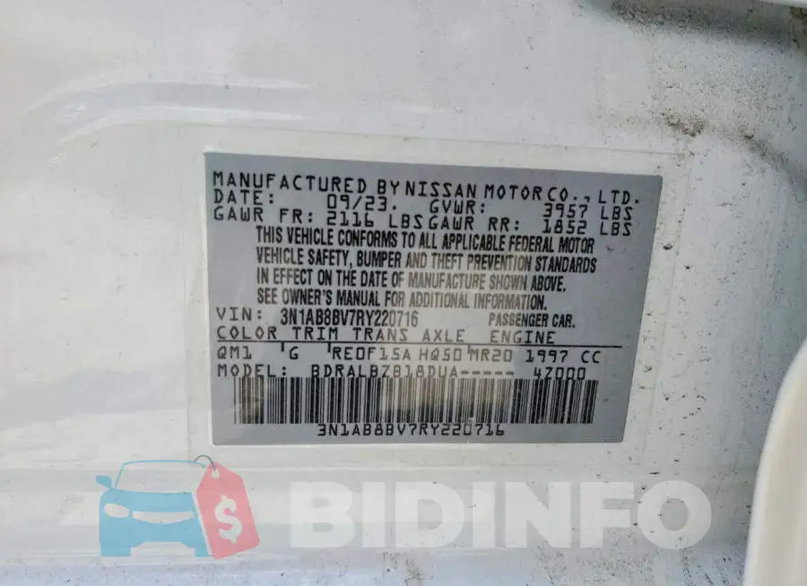 3N1AB8BV7RY220716 Photo# 12