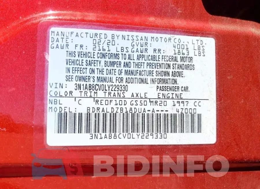 3N1AB8CV0LY229330 Photo# 13