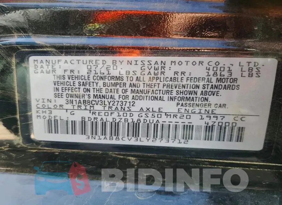 3N1AB8CV3LY273712 Photo# 13