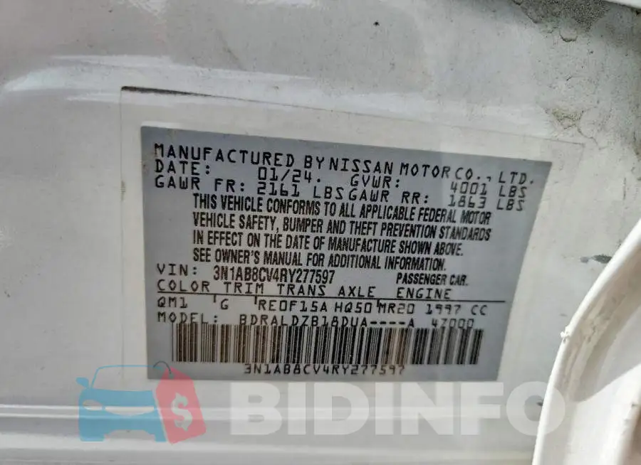 3N1AB8CV4RY277597 Photo# 12