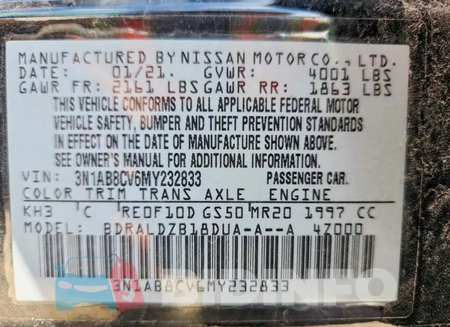 3N1AB8CV6MY232833 Photo# 13