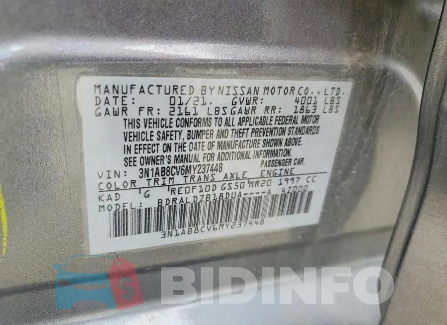 3N1AB8CV6MY237448 Photo# 12