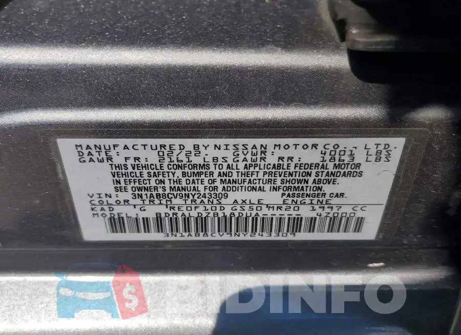 3N1AB8CV9NY243309 Photo# 12
