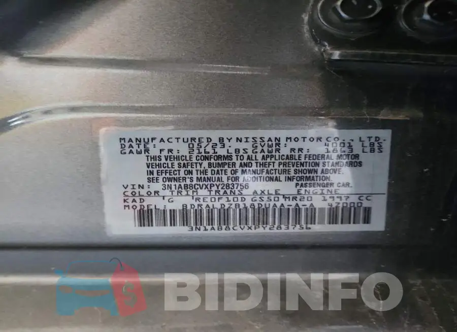 3N1AB8CVXPY283756 Photo# 12