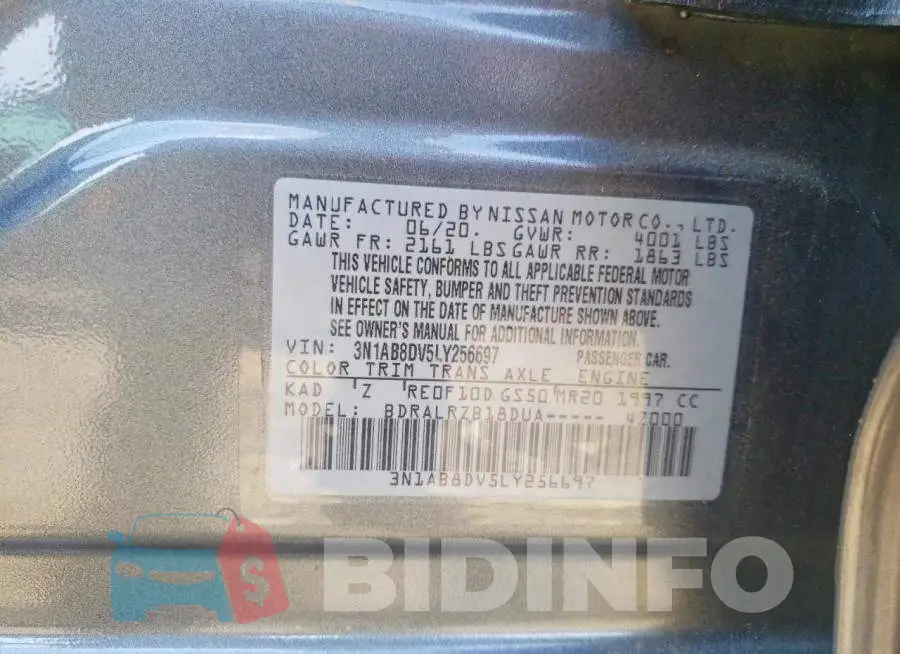 3N1AB8DV5LY256697 Photo# 12