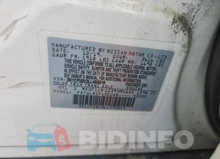 3N1CP5BV3LL493519 Photo# 13