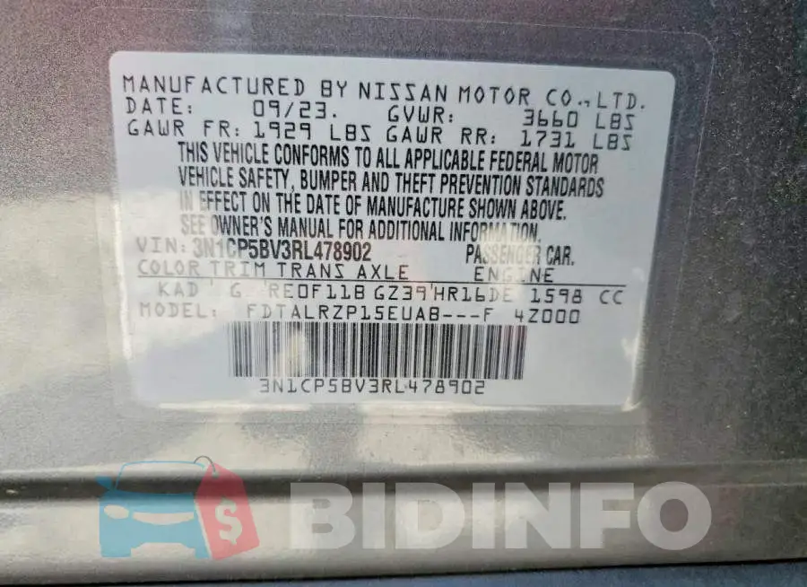 3N1CP5BV3RL478902 Photo# 13