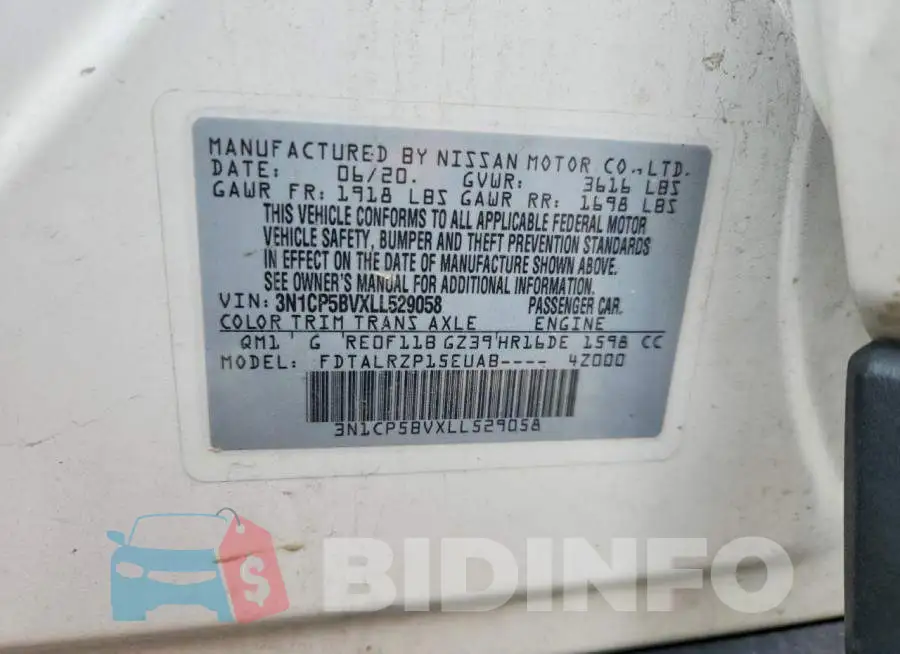3N1CP5BVXLL529058 Photo# 12