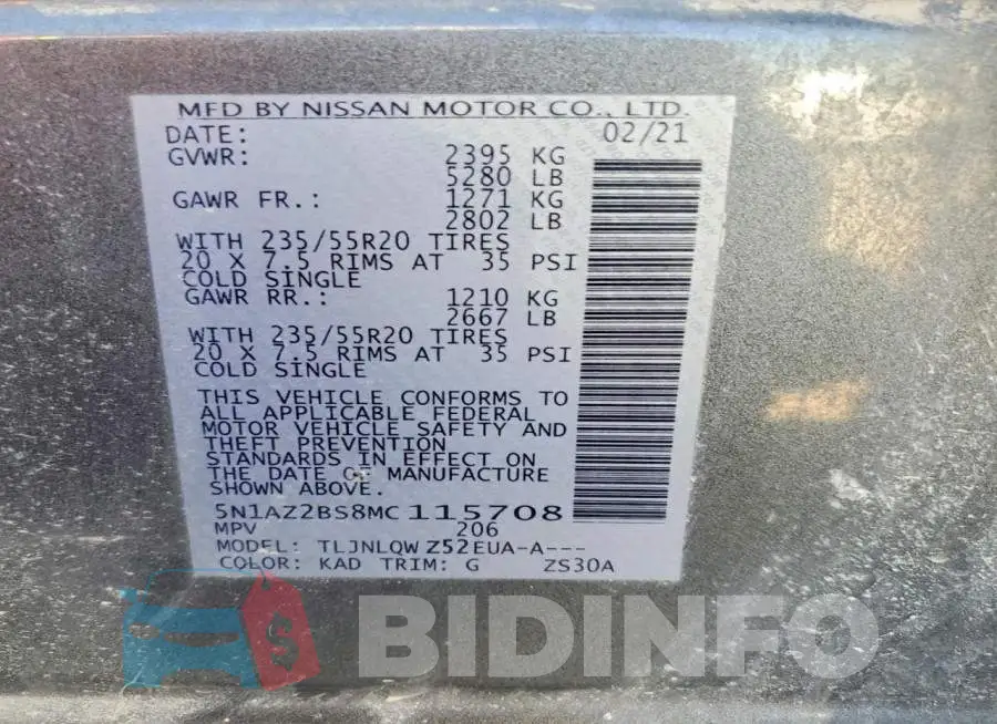 5N1AZ2BS8MC115708 Photo# 13