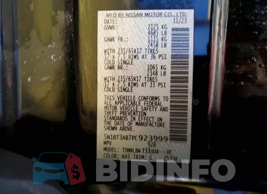 5N1BT3AB7PC923999 Photo# 13