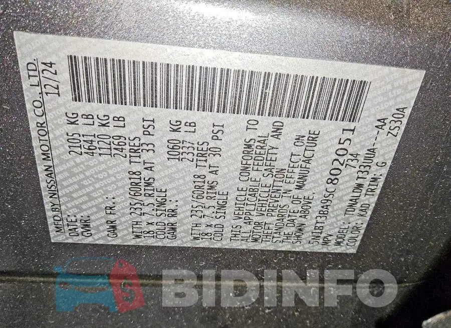5N1BT3BA9SC802051 Photo# 13
