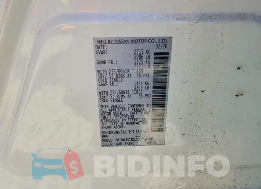 5N1DR2BN5LC610857 Photo# 13