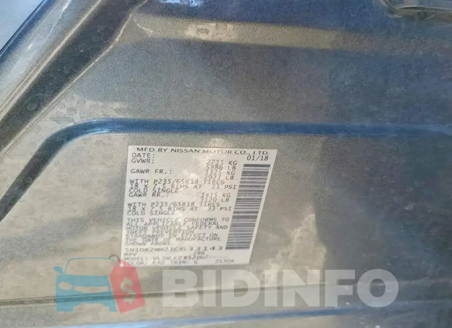 5N1DR2MM2JC633143 Photo# 12