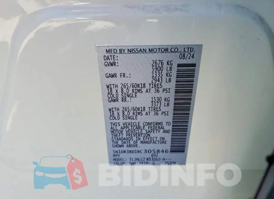 5N1DR3BD1RC305846 Photo# 14