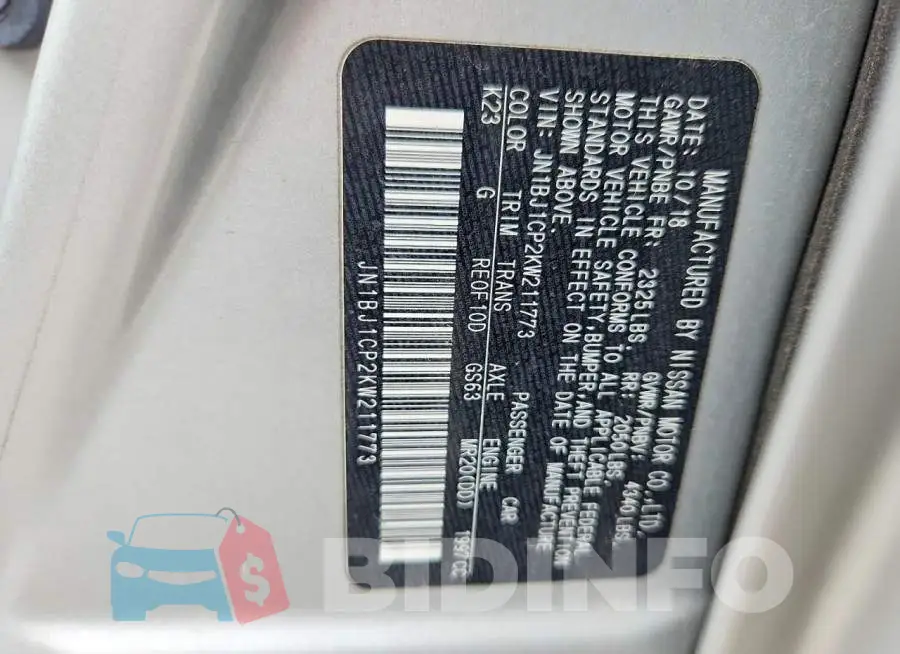 JN1BJ1CP2KW211773 Photo# 12