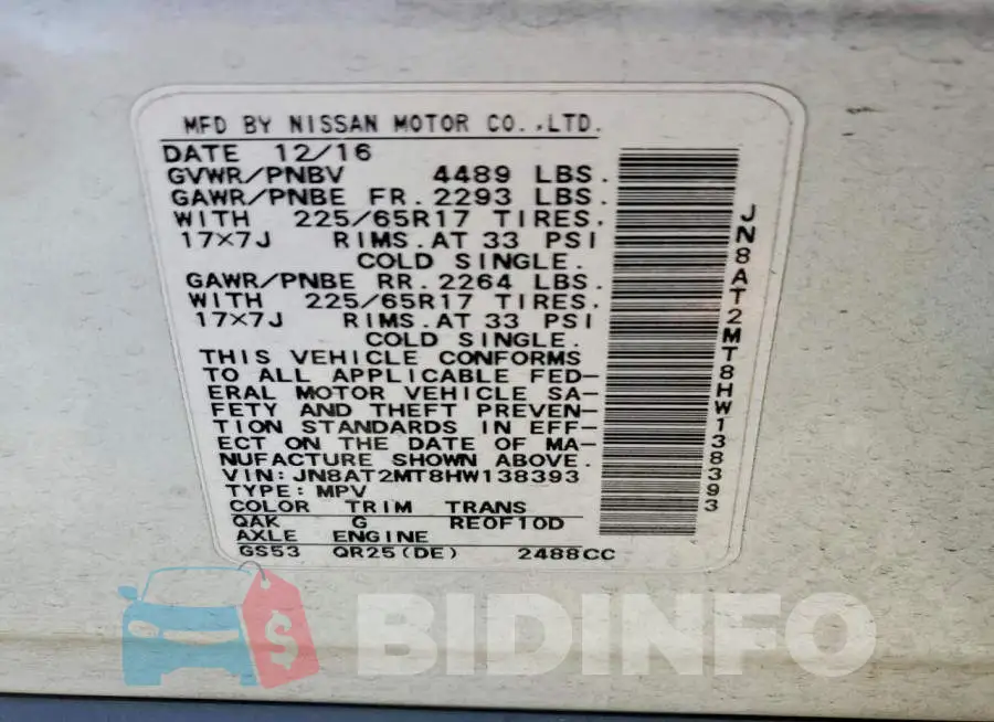 JN8AT2MT8HW138393 Photo# 13