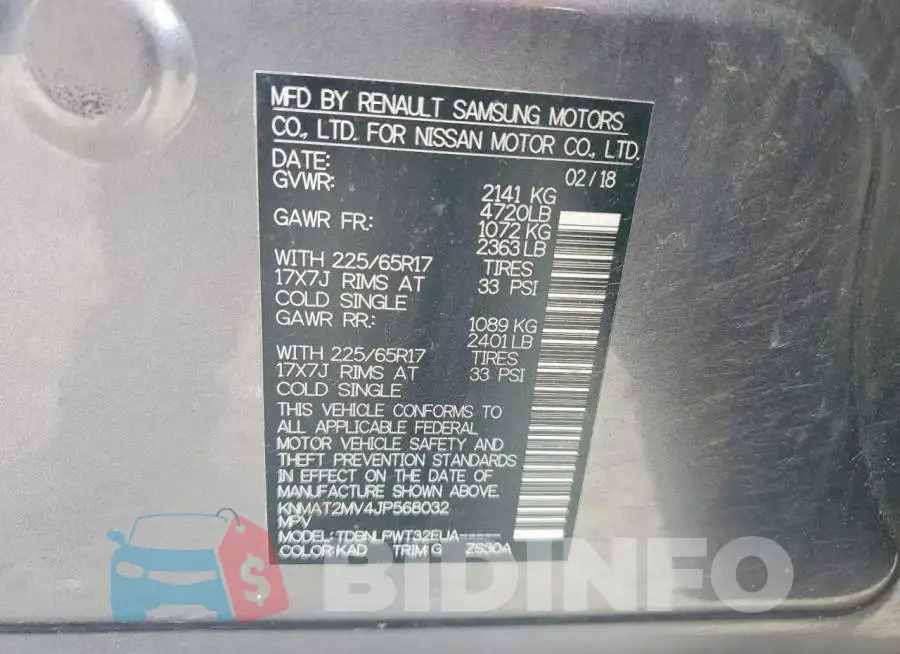 KNMAT2MV4JP568032 Photo# 13