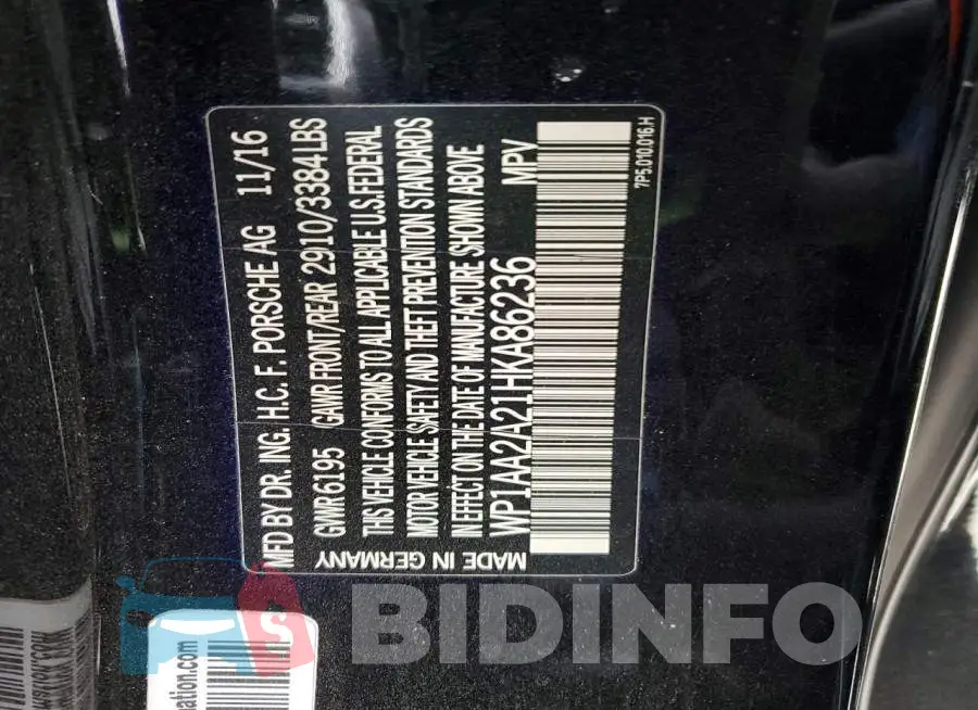 WP1AA2A21HKA86236 Photo# 14