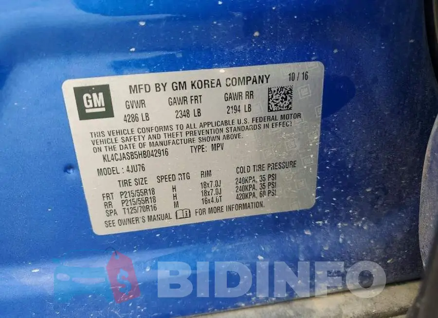 KL4CJASB5HB042916 Photo# 13