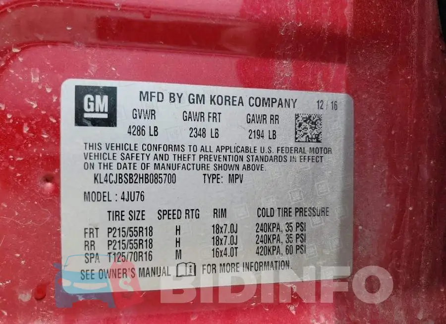 KL4CJBSB2HB085700 Photo# 12