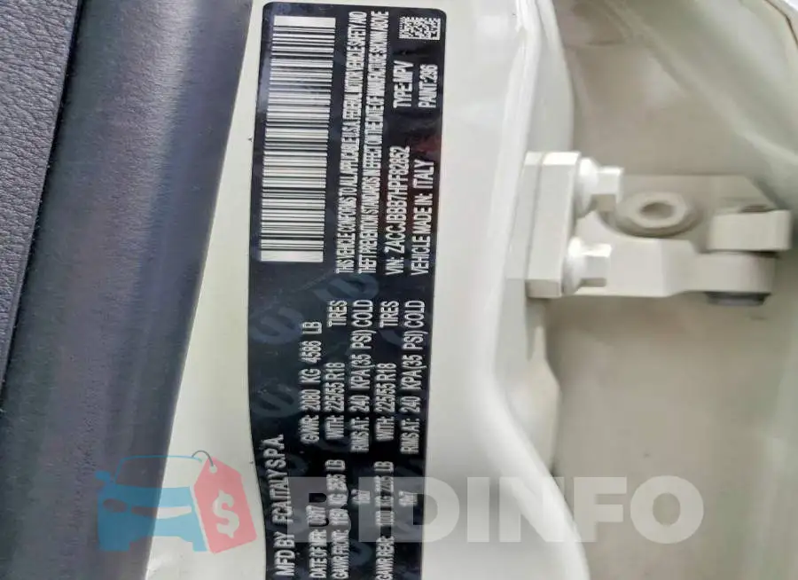 ZACCJBBB7HPF82852 Photo# 12