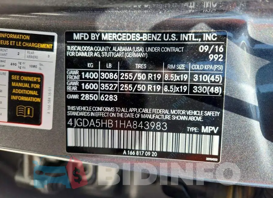 4JGDA5HB1HA843983 Photo# 14