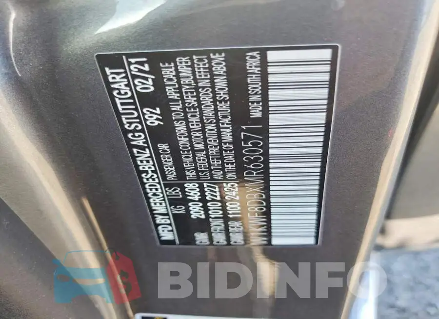 W1KWF8DBXMR630571 Photo# 12
