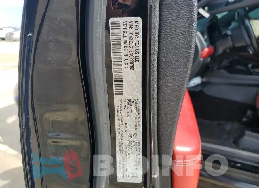1C4SDJCT8NC220792 Photo# 13