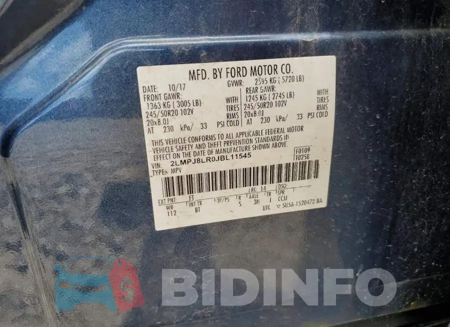 2LMPJ8LR0JBL11545 Photo# 14