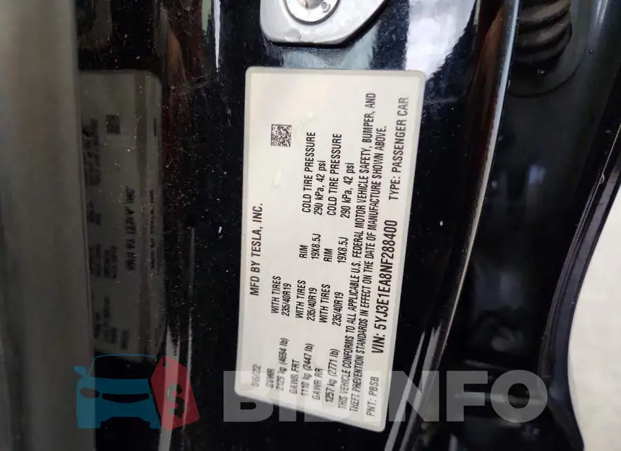 5YJ3E1EA8NF288400 Photo# 12