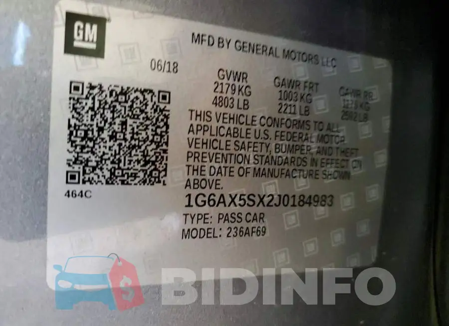 1G6AX5SX2J0184983 Photo# 12