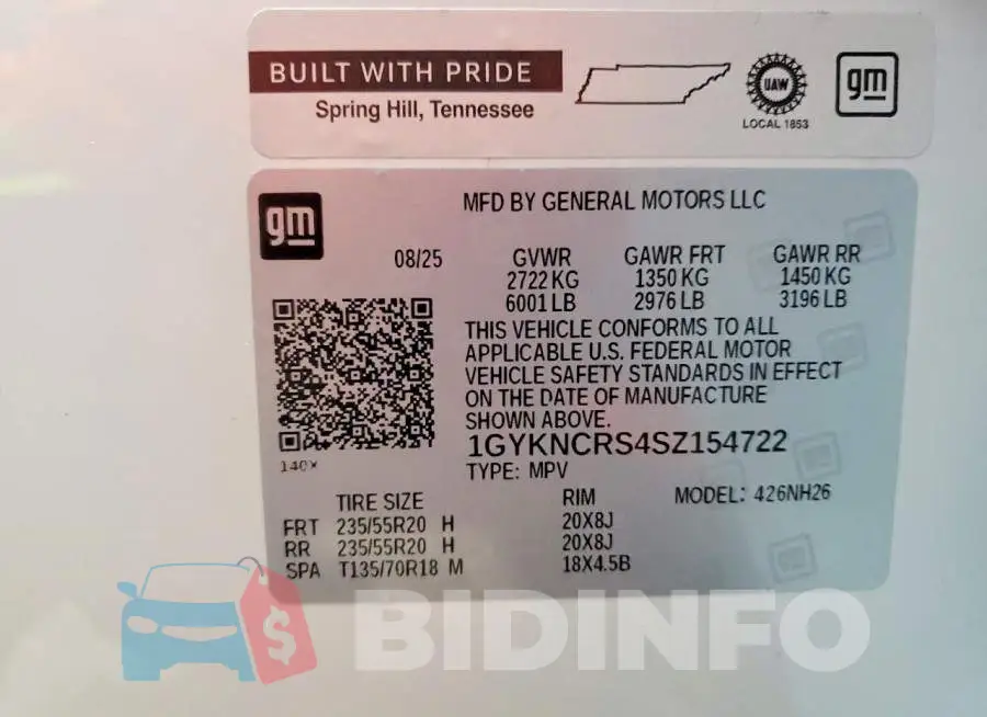 1GYKNCRS4SZ154722 Photo# 14