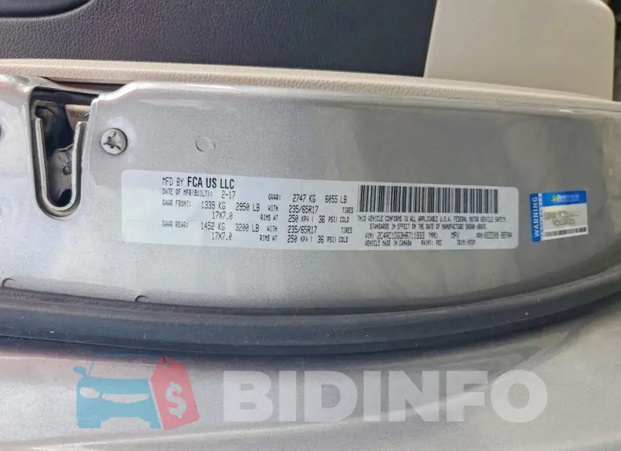 2C4RC1DG3HR711933 Photo# 13