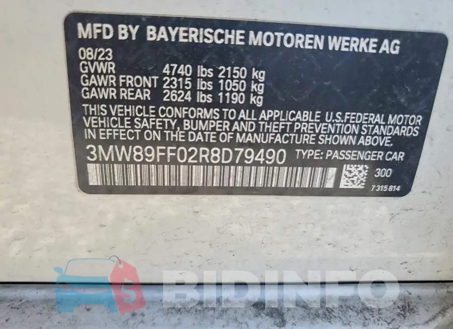 3MW89FF02R8D79490 Photo# 13