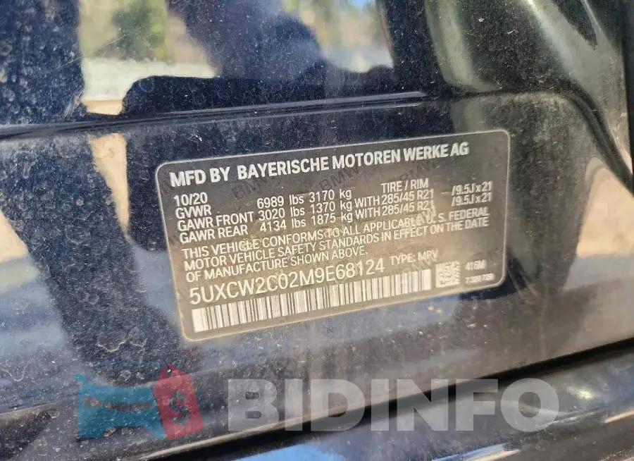 5UXCW2C02M9E68124 Photo# 12