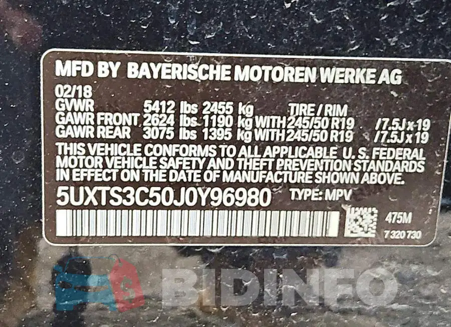 5UXTS3C50J0Y96980 Photo# 12