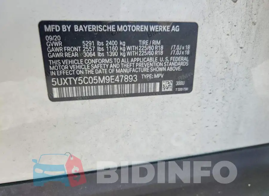 5UXTY5C05M9E47893 Photo# 13